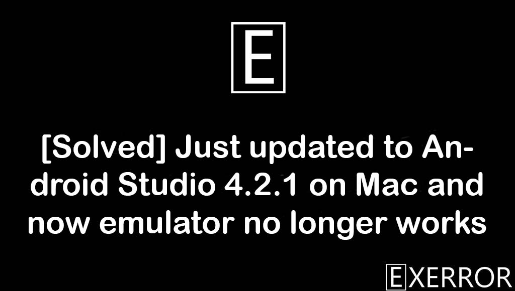 android emulator crash log mac